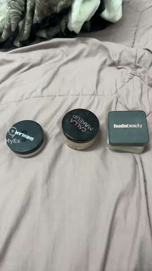 Comparison between Huda Beauty, Kalla, and Sheglam face powders after trying them all - image on MyEx