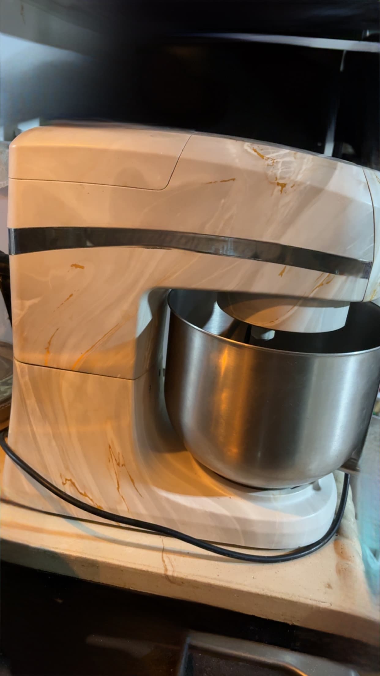 Close-up image of one of the Edison Titanium stand mixer attachments